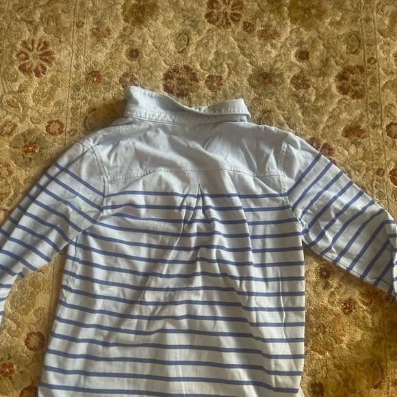 Blue and Dark Blue Striped Long Sleeve Shirt - Picture 6 of 7